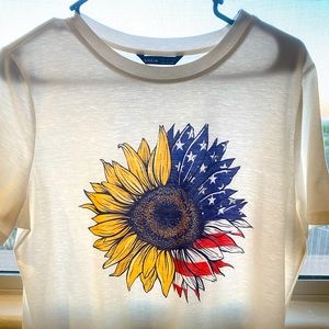 Sunflower flag white T-shirt